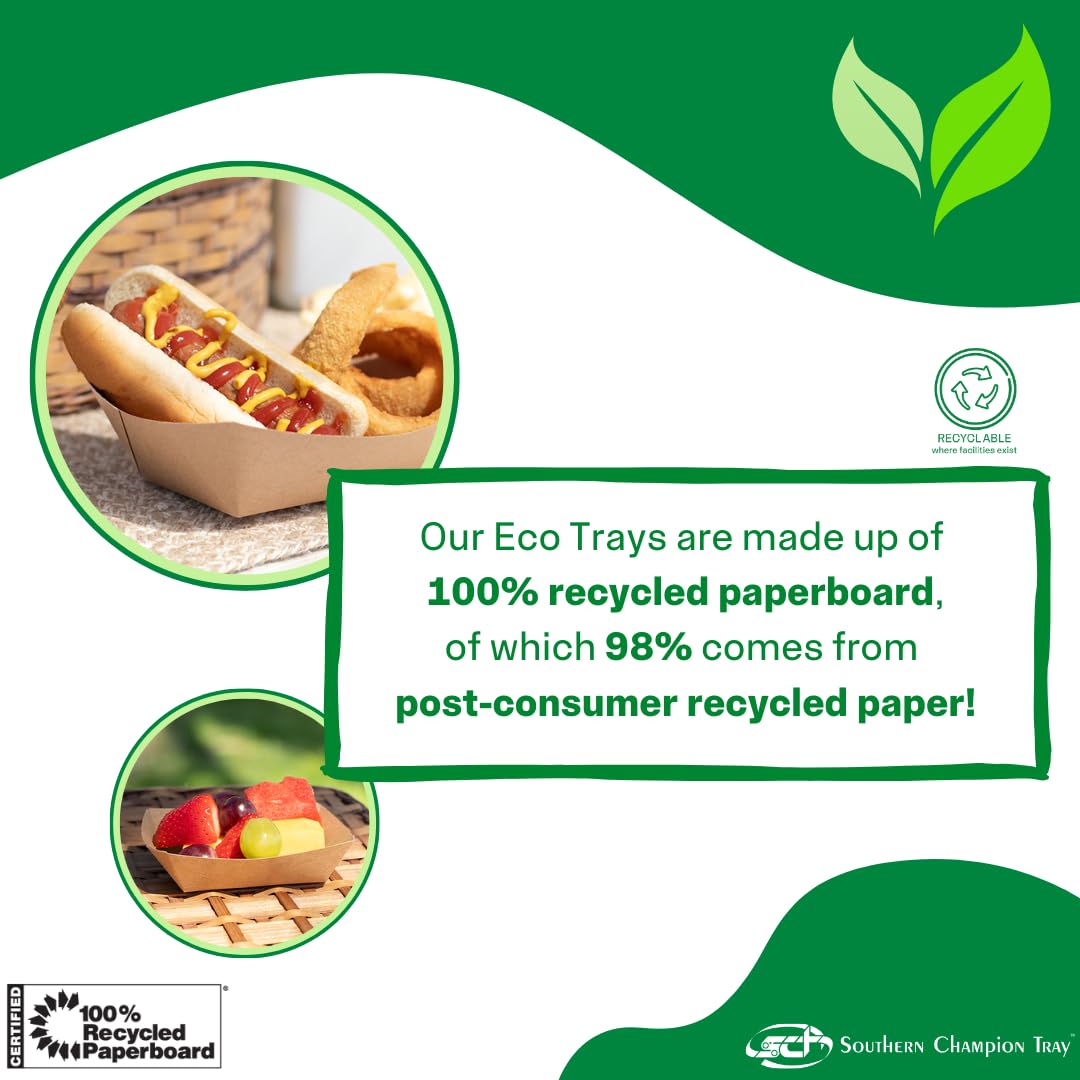 Southern Champion Tray 0513 #100 ECO Kraft Paperboard Food Tray, 1 lb Capacity (Case of 1000) image 5