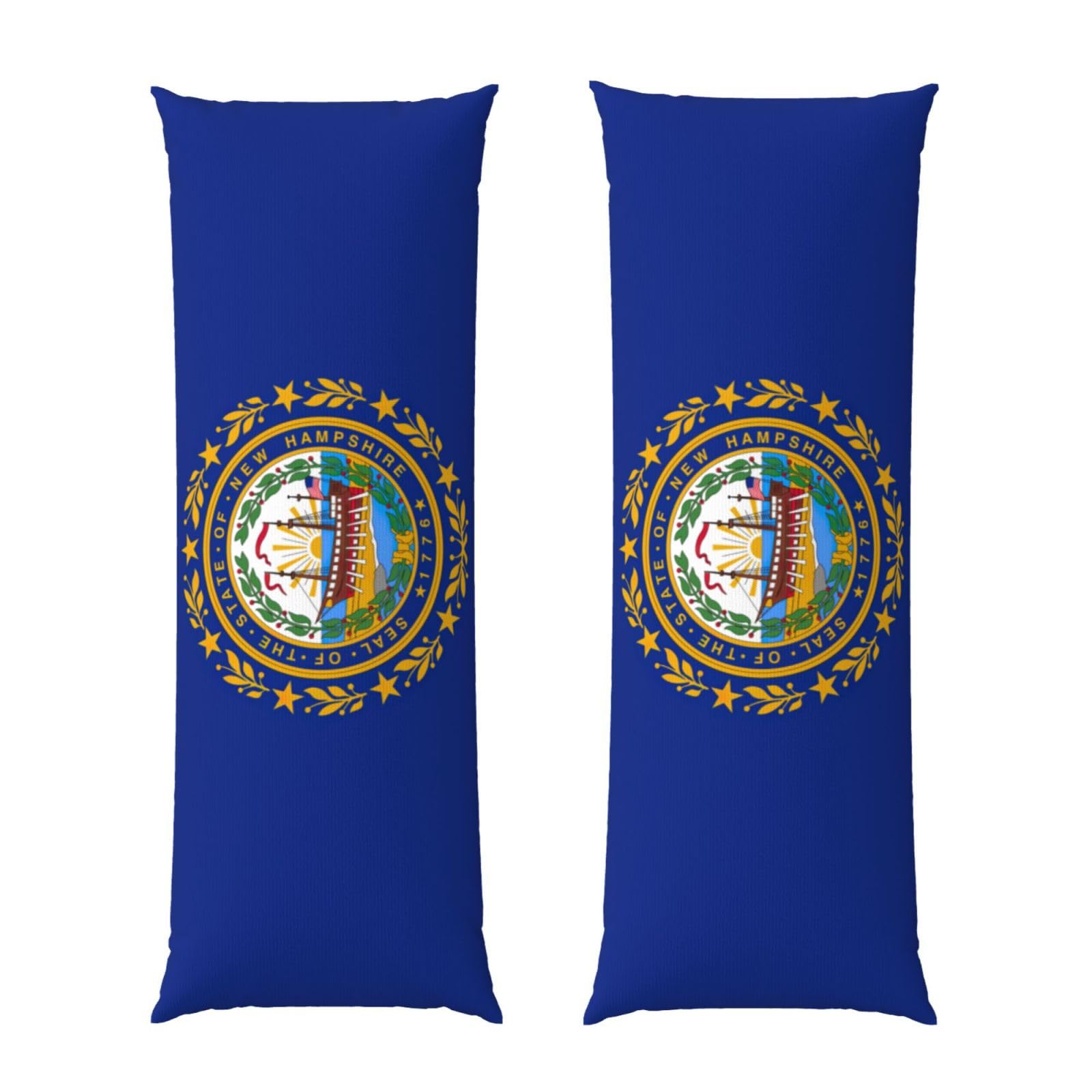 Taie d'oreiller de corps drapeau New Hampshire en microfibre douce et respirante pour grand traversin
