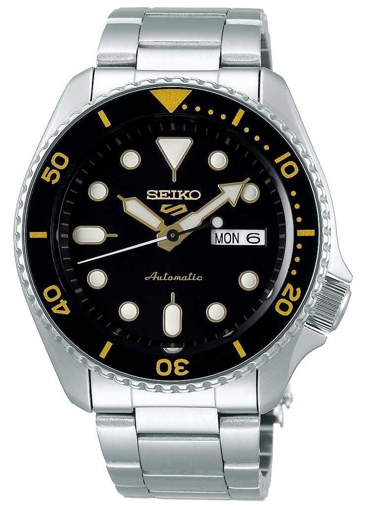 Amazon.co.jp: [セイコー] SEIKO5 スポーツブラックダイヤル シルバー