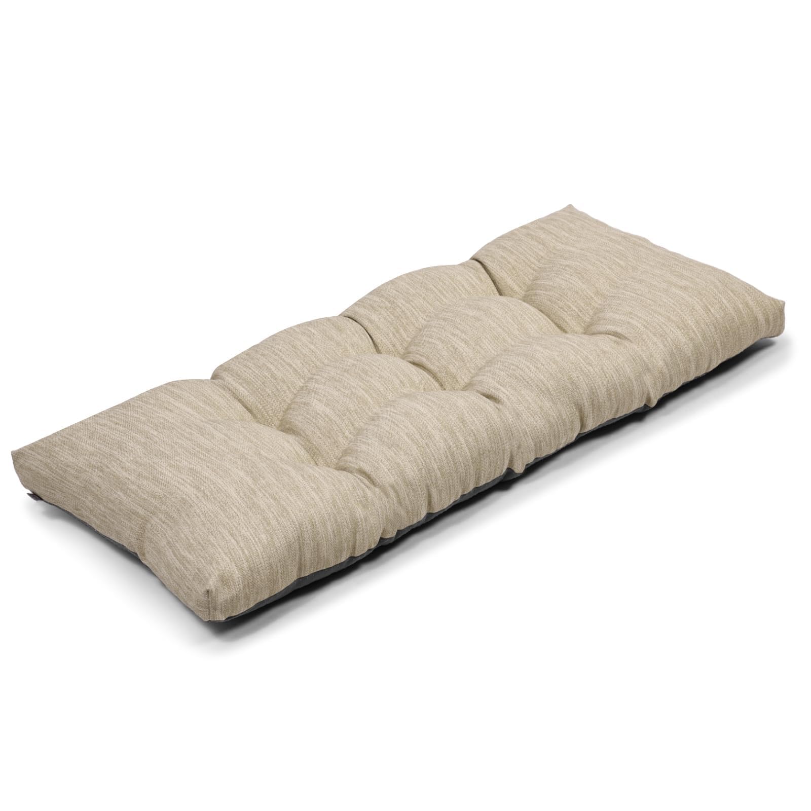 baibu 36In Indoor Non-Slip Bench Cushion with Ties, 36 x 15 x 3 Inch, Beige