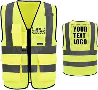 A-SAFETY High Visibility Reflective Safety Vest Customize Logo (XS-8XL)