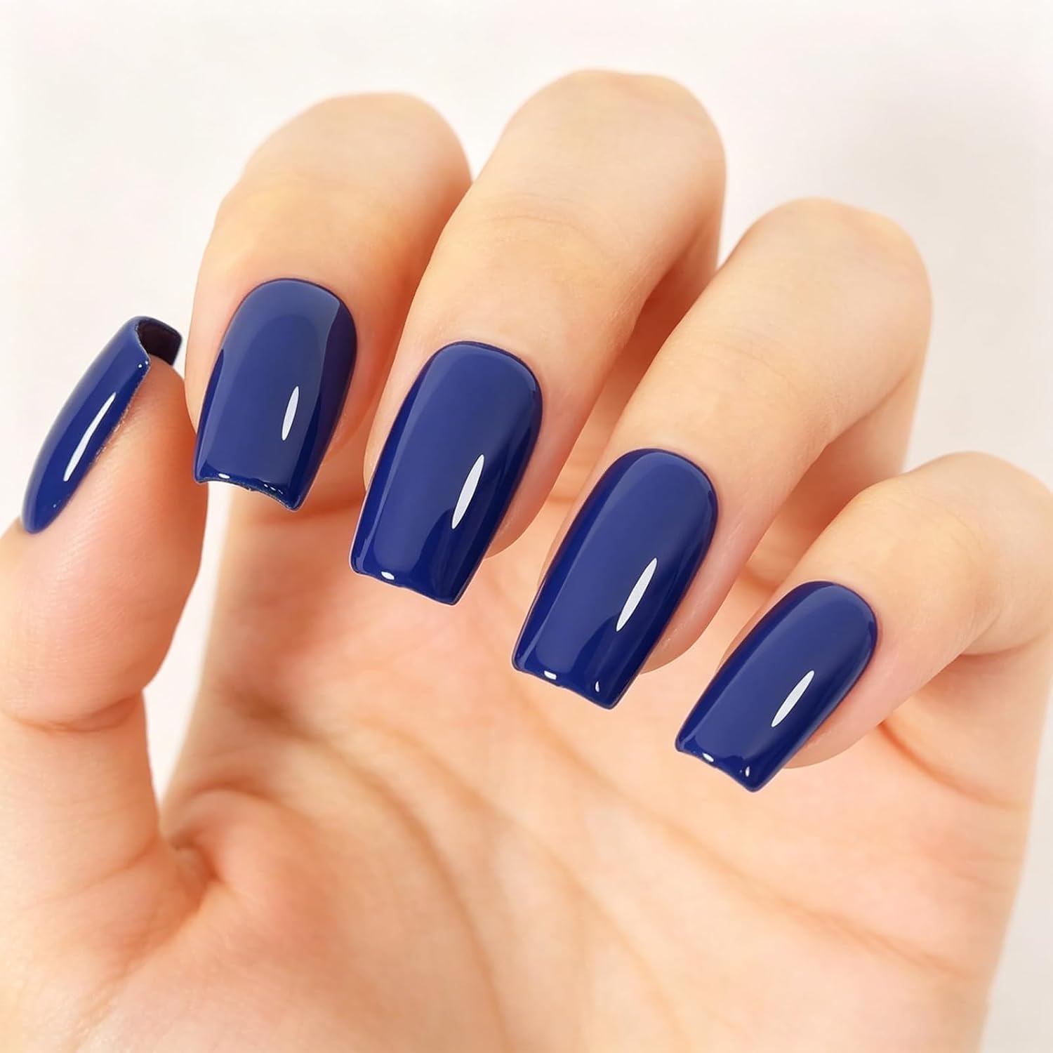 Deep Navy Blue Gel Nail Polish - 15ml Self-Leveling, Chip-Resistant, Lasts 28  Days for Salon Manicure at Home