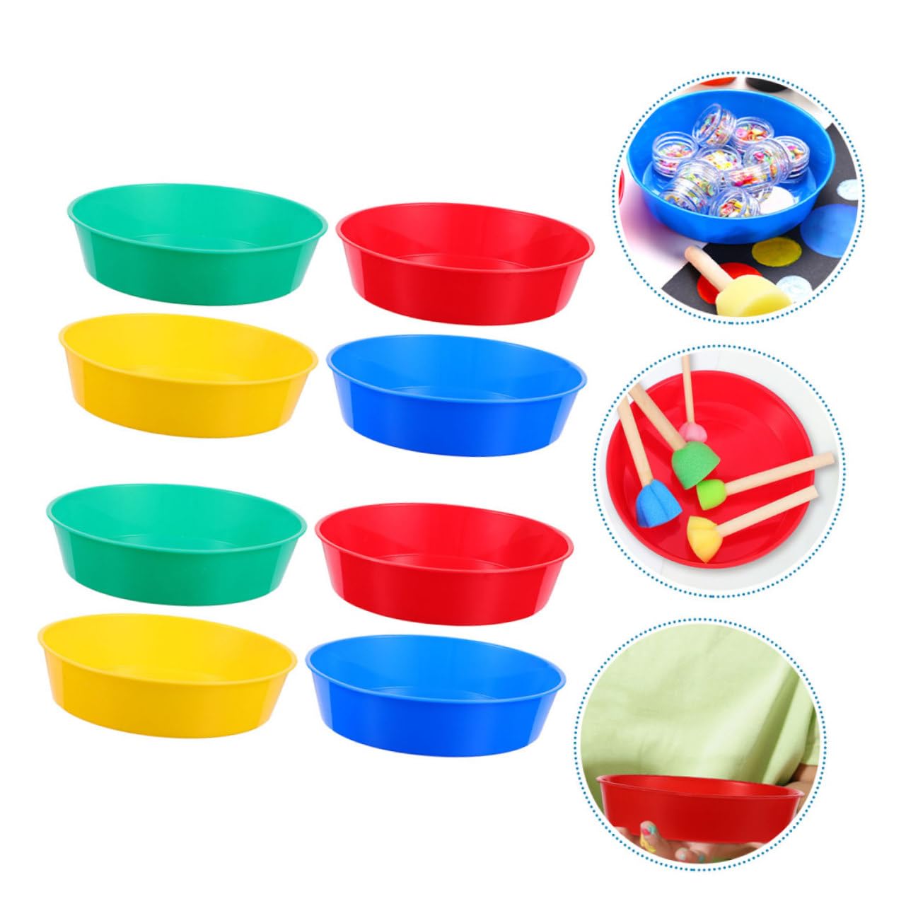 Gadpiparty 5 Sätze Seal Farbmischpalette Pigmentmischplatten Kunstmalerei-Palette Bausätze Farbmischer Für Künstler Lackieren Von Palettenschalen Plastik 8 Stück * 5