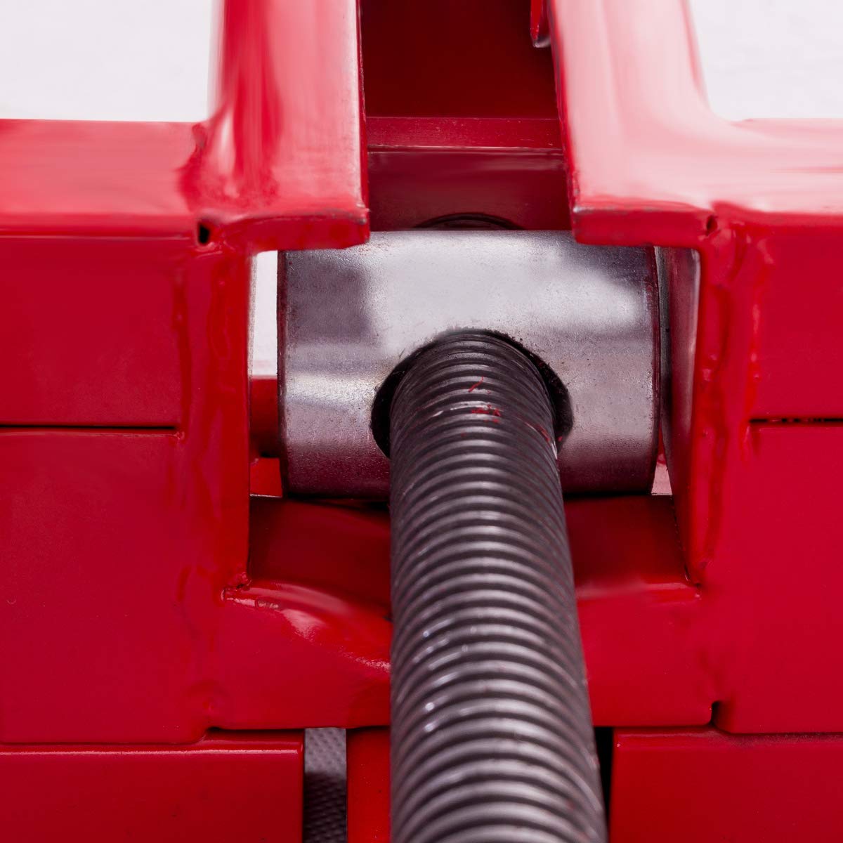 Lève Tracteur Tondeuse DREAMADE - Capacité 400kg - Hauteur Réglable 11,5-77cm - Pliable - Rouge