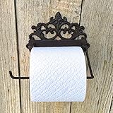 Material: Eisen, dunkelbraun Antikas - Toilettenpapierhalter Rollenhalter Klopapier Abroller, Klopapierhalter Nostalgie