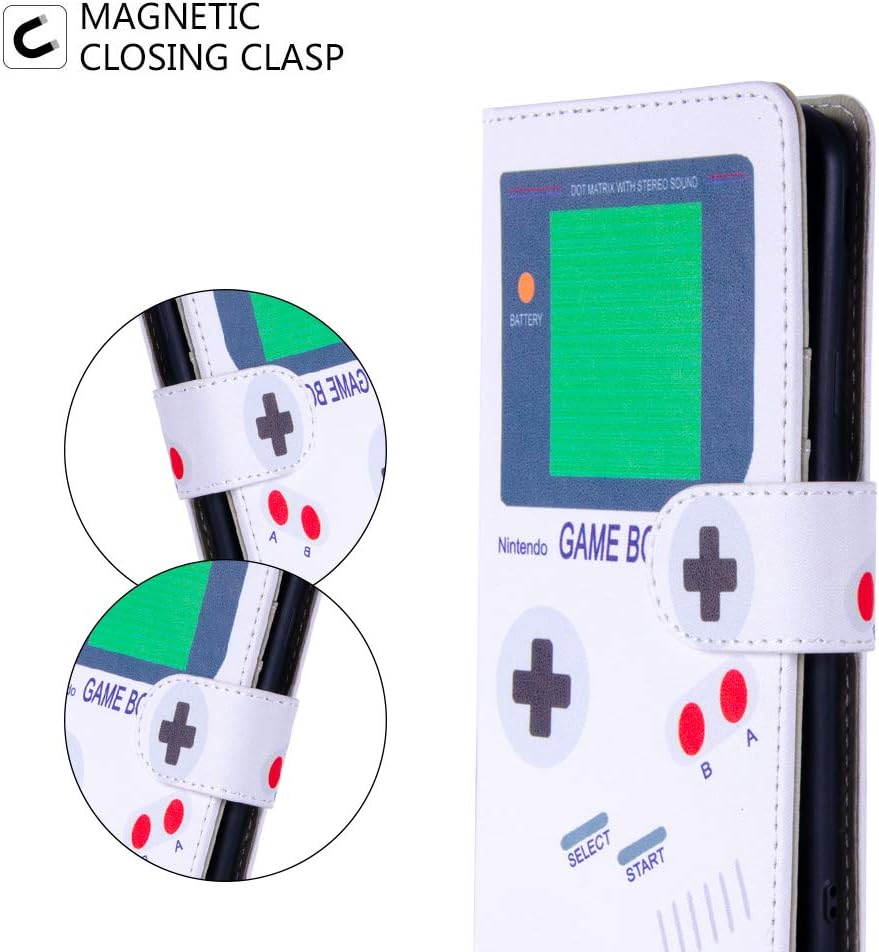 UrSpeedtekLive Samsung Galaxy Note 9 Case, Galaxy Note 9 Premium PU Leather Wristlet Flip Wallet Case Cover with Card Slots & Stand, Gameboy
