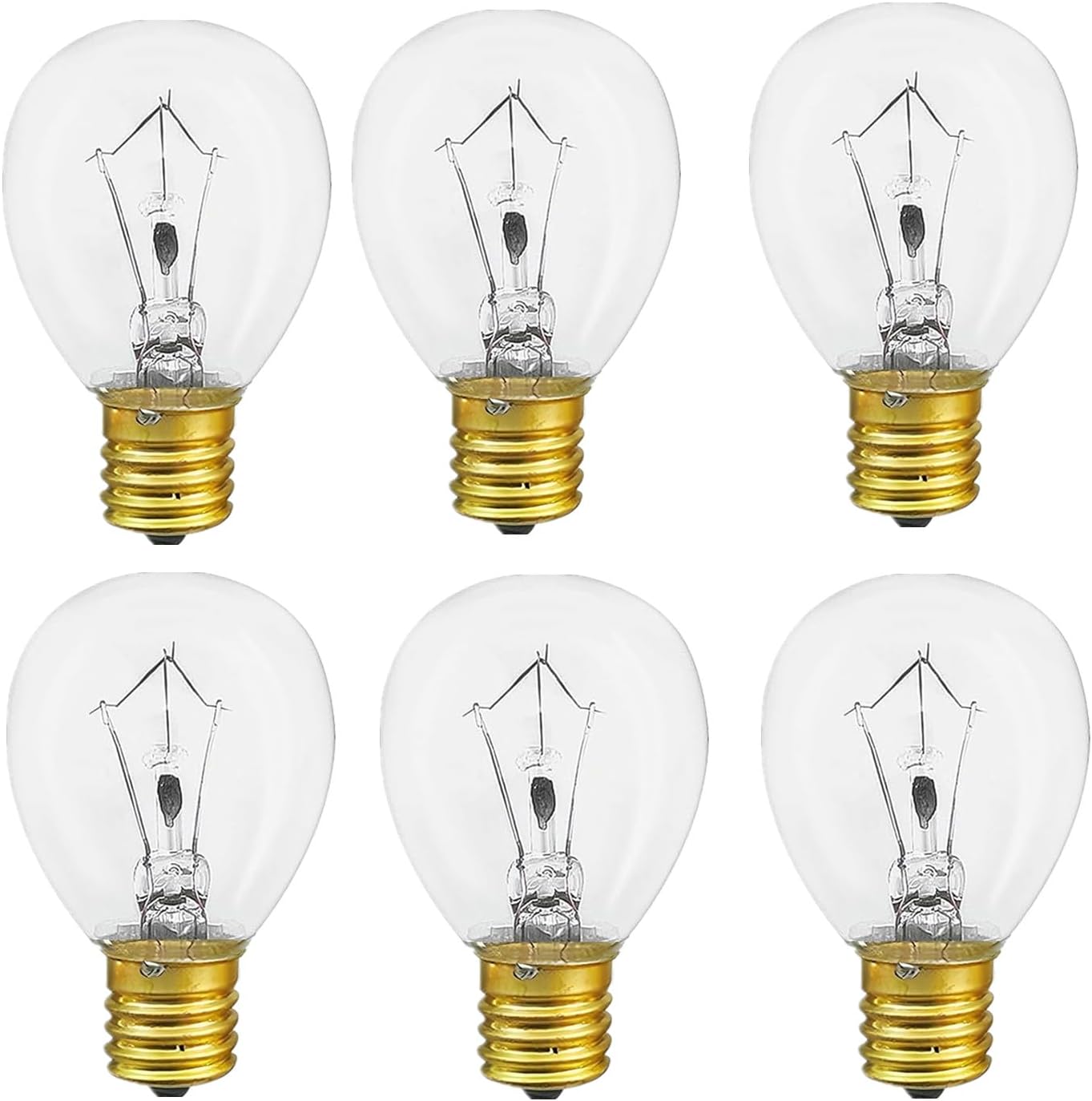 Lava Lamp Bulb, 25W S11 120 Volt E17 Base Lava Lamp Light Bulb,Replacement Bulbs for 14.5 Inch Lava Lamps and Glitter Lamps,Soft Warm White Glow, Long Life, High Temp Resistance (6)
