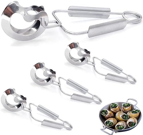 4 Pièces Pinces à Escargot En Acier Inoxydable, Pinces Avec Fourchettes Pour Fruits De Mer, Escargots, Salade De Fruits, Pinces à Escargot Pour Maison Cuisine Restaurant (4 pièces)