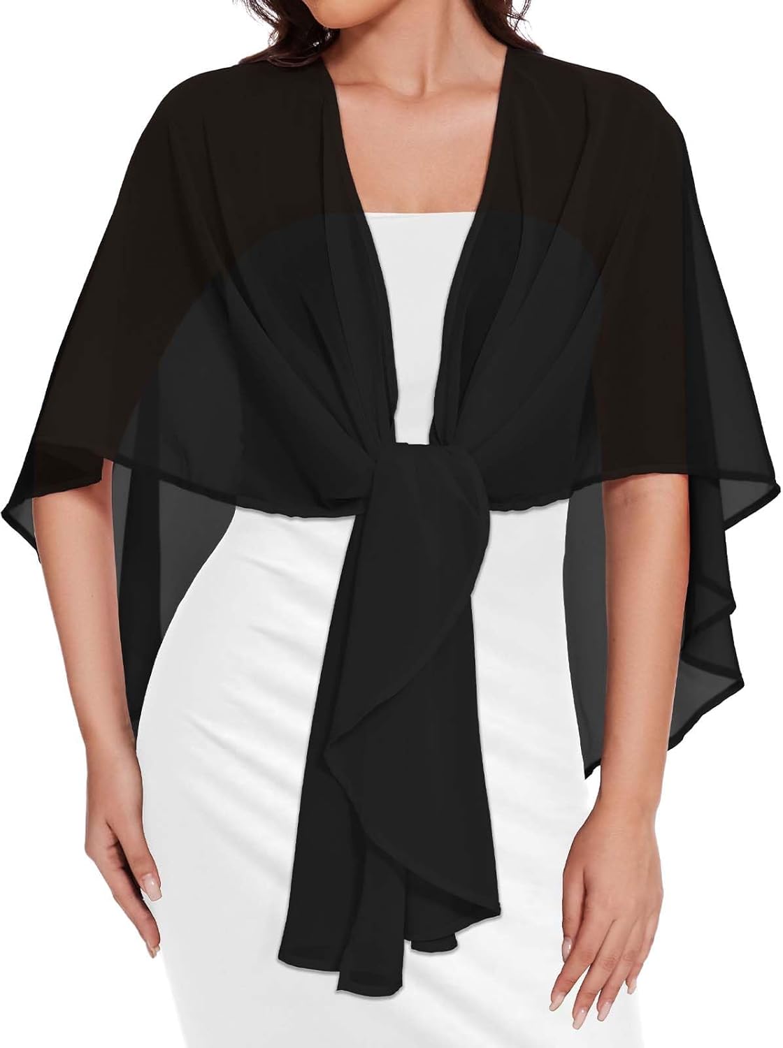 CHICGAL Shawls and Wraps for Evening Dresses Sheer Womens Chiffon Scarf Wedding Bridal Cover Up