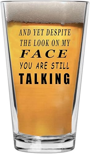 Rogue River Tactical Y sin embargo divertido vaso de cerveza de 16 oz Pub Gag regalo broma hilarante