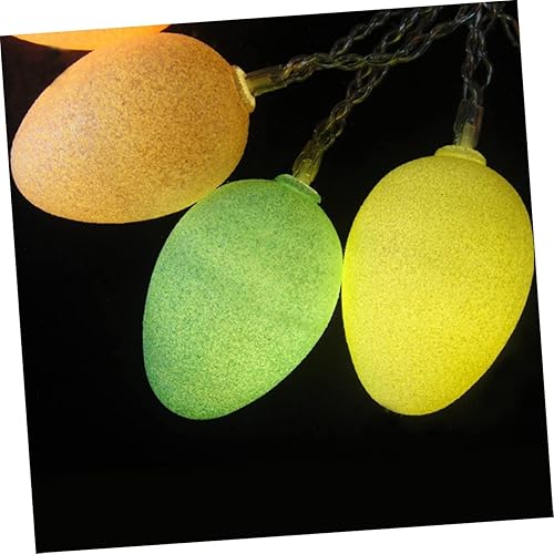 Miniatura 5 de NOLITOY Guirnalda de 3 piezas de decoración de árbol de Pascua, huevos de Pascua artificiales, decoración de huevos de Pascua, decoraciones de