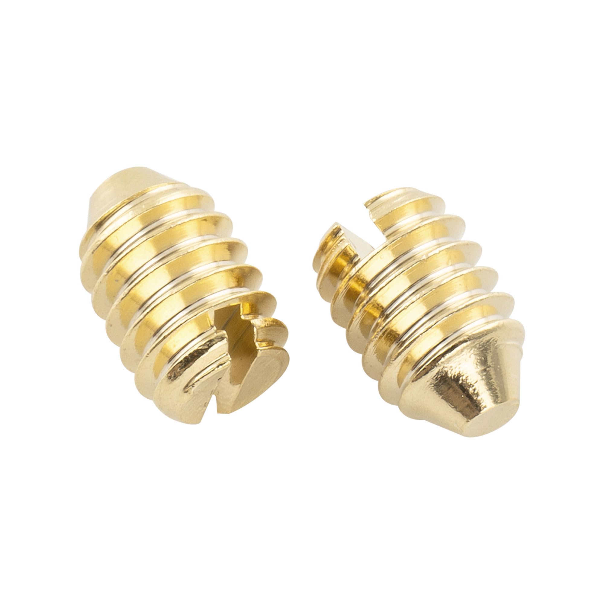 Musiclily Pro UNC#8-32X1/4 Inch Stainless Steel Slotted Cone Point Set Screws for Fender Tele Style Control Knobs Gold (Set of 10) - Image 3