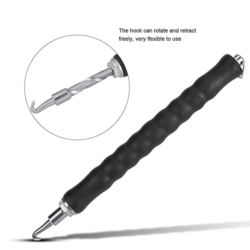 Miniatura 3 de Tornador automático de alambre de lazo de armadura 12 pulgadas Gancho retráctil semiautomático Herramienta de atado de refuerzo de sitio de