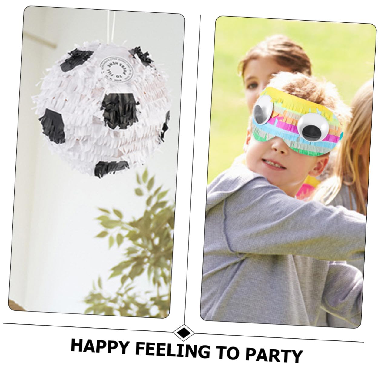 Gatuida Kreative Fußball Fest Deko Piñata aus Papier mit Piñata Stab und Augenabdeckung Fussball Fest Deko für Party und Feier mit Stimmungsvoller Atmosphäre