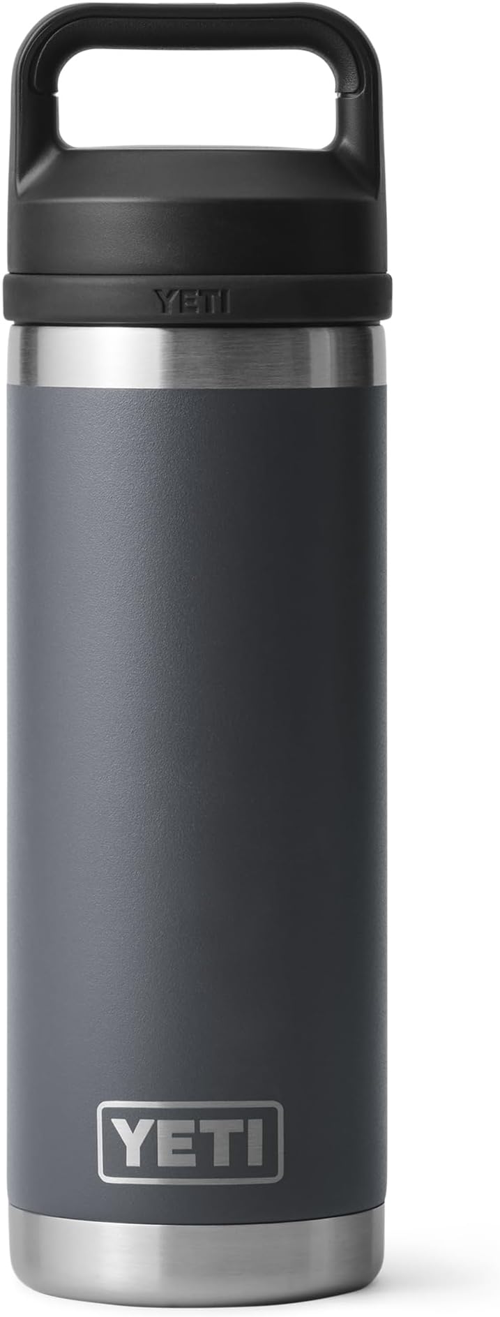 YETI Rambler 18 oz Bottle, Vacuum Insulated, Stainless Steel with Chug Cap, Charcoal