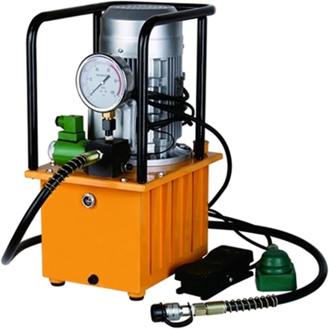 1.5 kW Single-Acting Hydraulic Electric Pump 10,000 PSI – High-Low Dual Pressure Power Unit 110 V/380 V, 1.7 L/min, 10 L Tank (110, Volts)