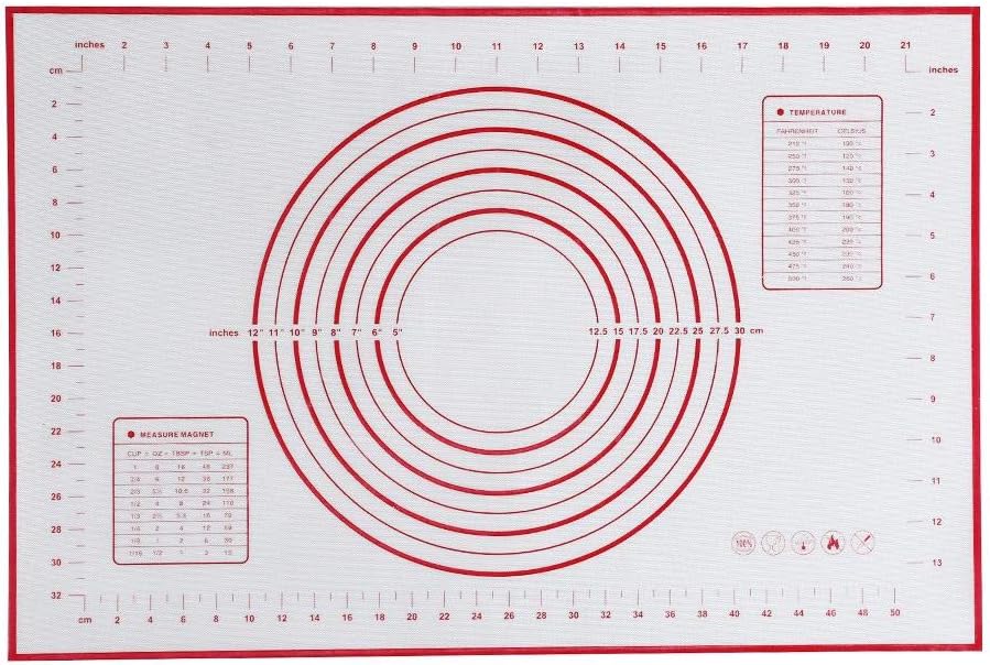 60X40Cm Non Stick Silicone Baking Mat Kneading Pad Sheet Glass Fiber Rolling Dough Large Size For Cake Macaron Kitchen Tools, Multi Color, R7-Iyd7-4Zdg