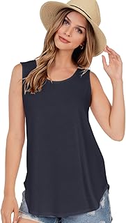 Sponsored Ad - SHOP DORDOR Women's Soft Jersey Knit Scoop Neck Sleeveless Loose Tank Top