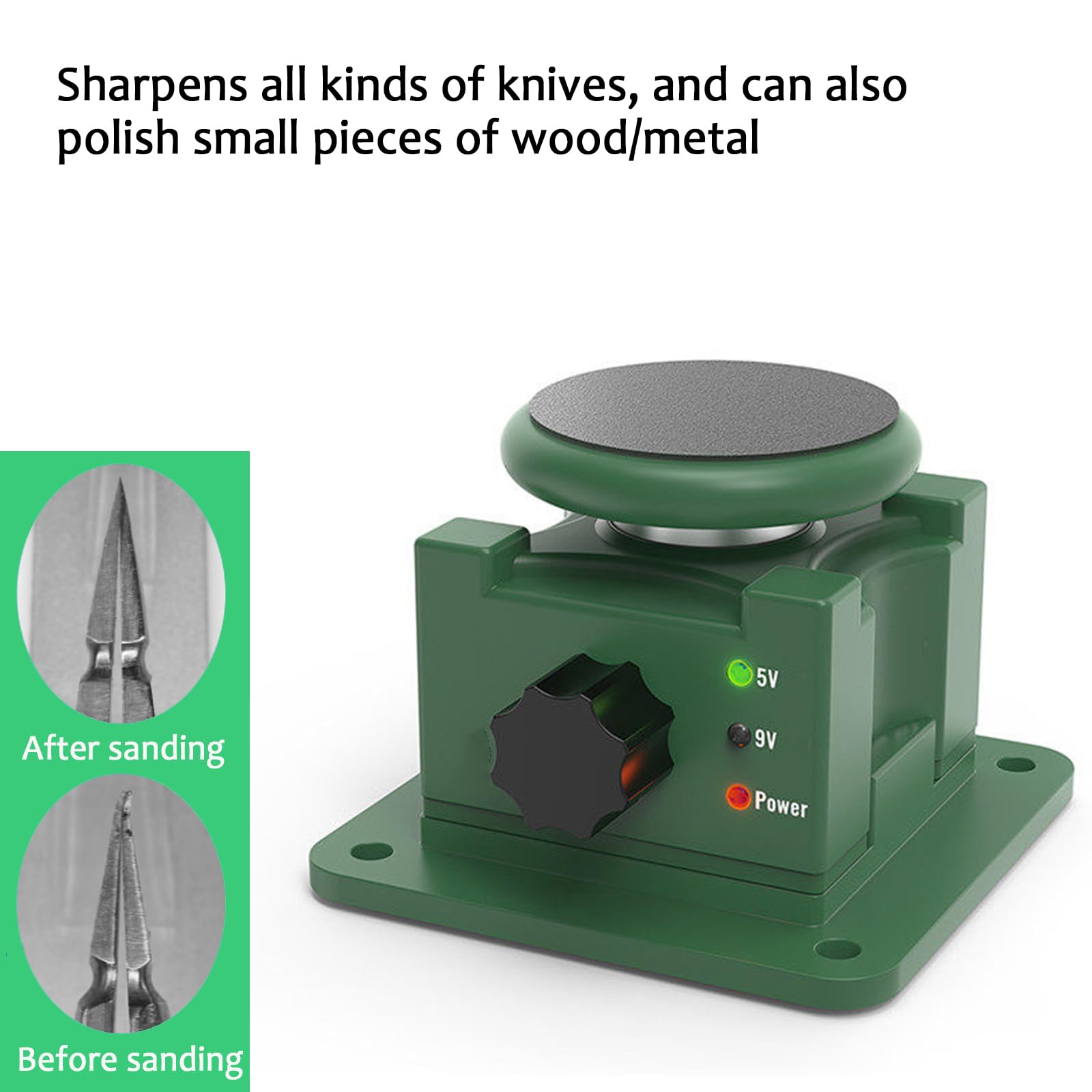 Mini taille-crayon, meuleuse multifonction avec disques de meulage et tampon de polissage à la main pour pince à épiler et outils de précision