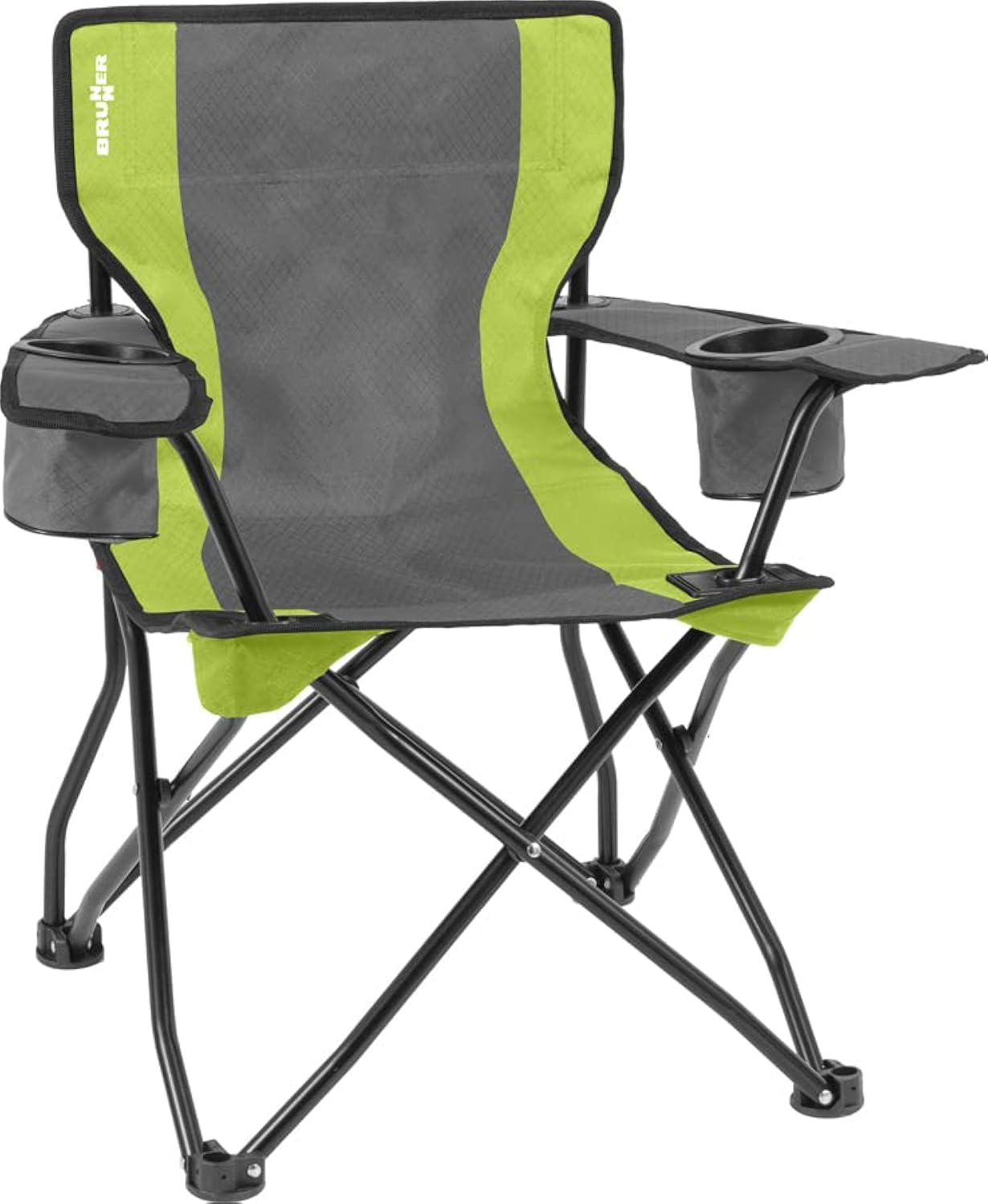 Brunner 0404038N.C70 Krzesło składane Camping z szerokimi podłokietnikami, Przewrócona Rama Bezpieczeństwa, Niebieski/Czarny, Zakres 102 kg, Standard