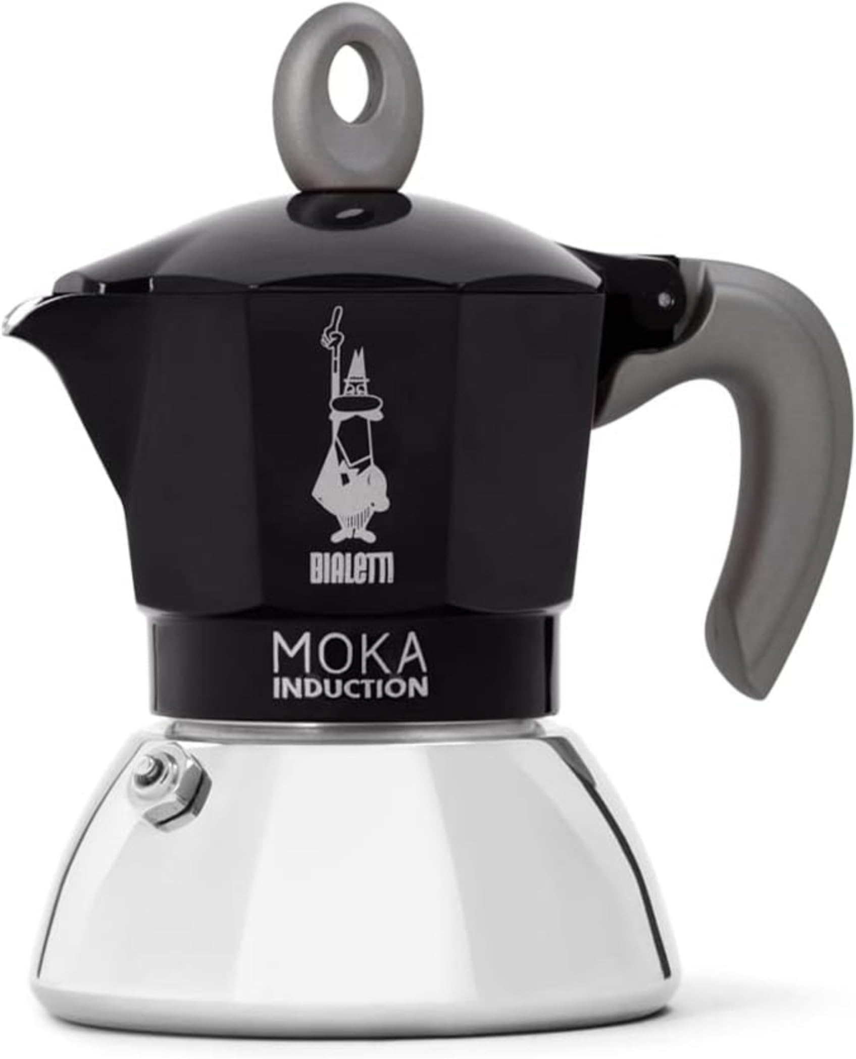 Bialetti Moka Induction for 2 Cups, Compatible With Induction & Direct Heating, (Coffee Maker, Espresso Maker, Moka Pot)