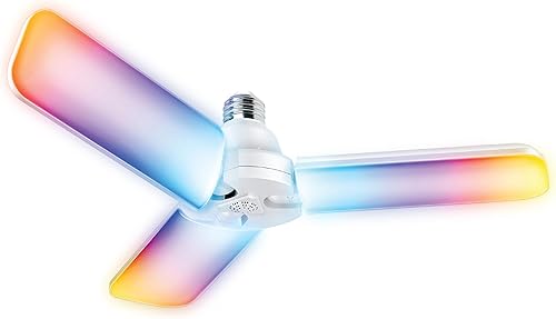 Miniatura 1 de Feit Electric Luz LED inteligente para garaje, panel RGBW, 3 paneles, WiFi 2.4 GHz, bombilla LED atornillada para tienda, funciona con Alexa y