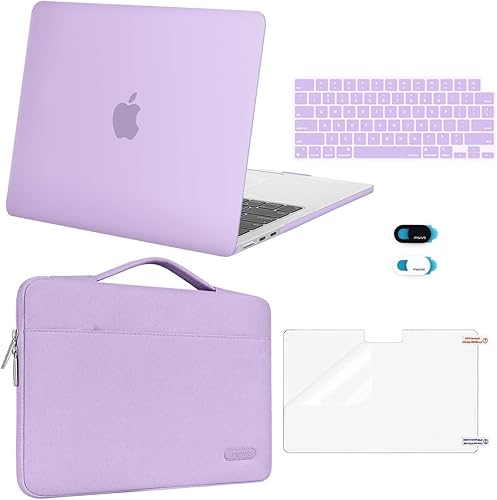 Miniatura 36 de MOSISO Funda compatible con MacBook Air de 13 pulgadas 2025 2024 2023 2022 M4 A3240 M3 A3113 M2 A2681, Carcasa Rígida y Funda de Manga y Protector