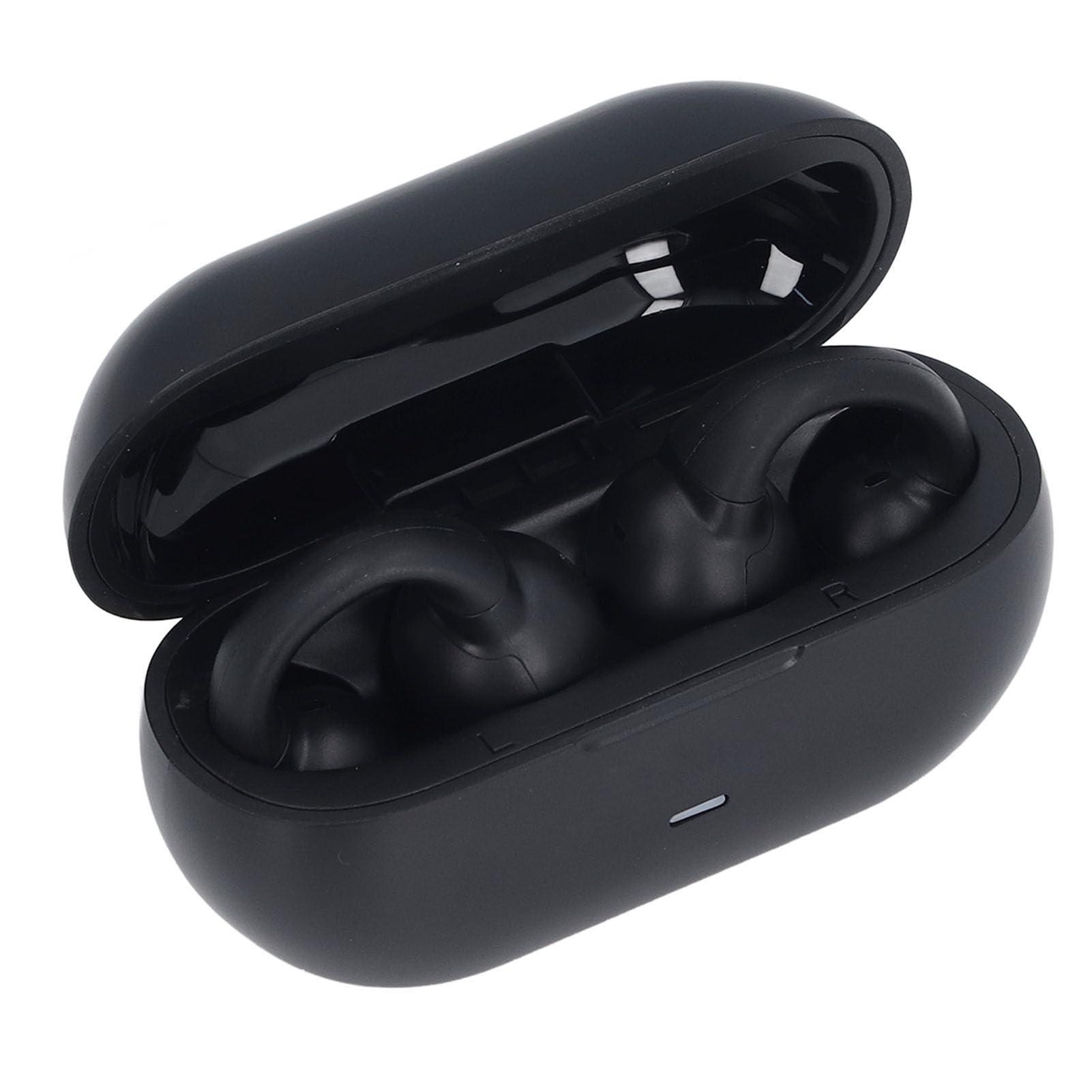 Słuchawki z Klipsem na Ucho, Bezprzewodowe Słuchawki Douszne Bluetooth 5.3 z Etui ładującym, Czas Odtwarzania 40 Godzin, Wbudowany Mikrofon, Ultralekkie Słuchawki Sportowe do