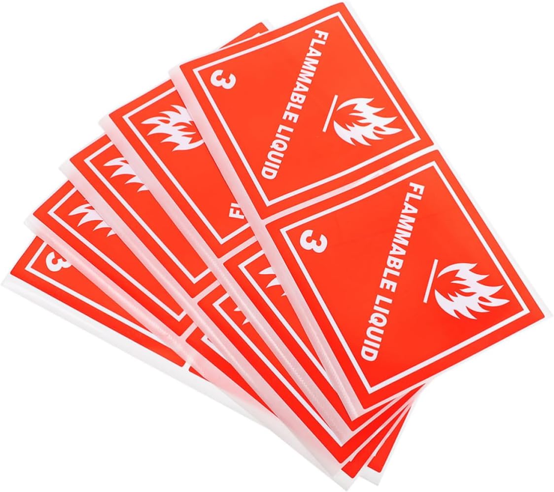 100pcs Flammable Substance Labels Self Adhesive Shipping Tags