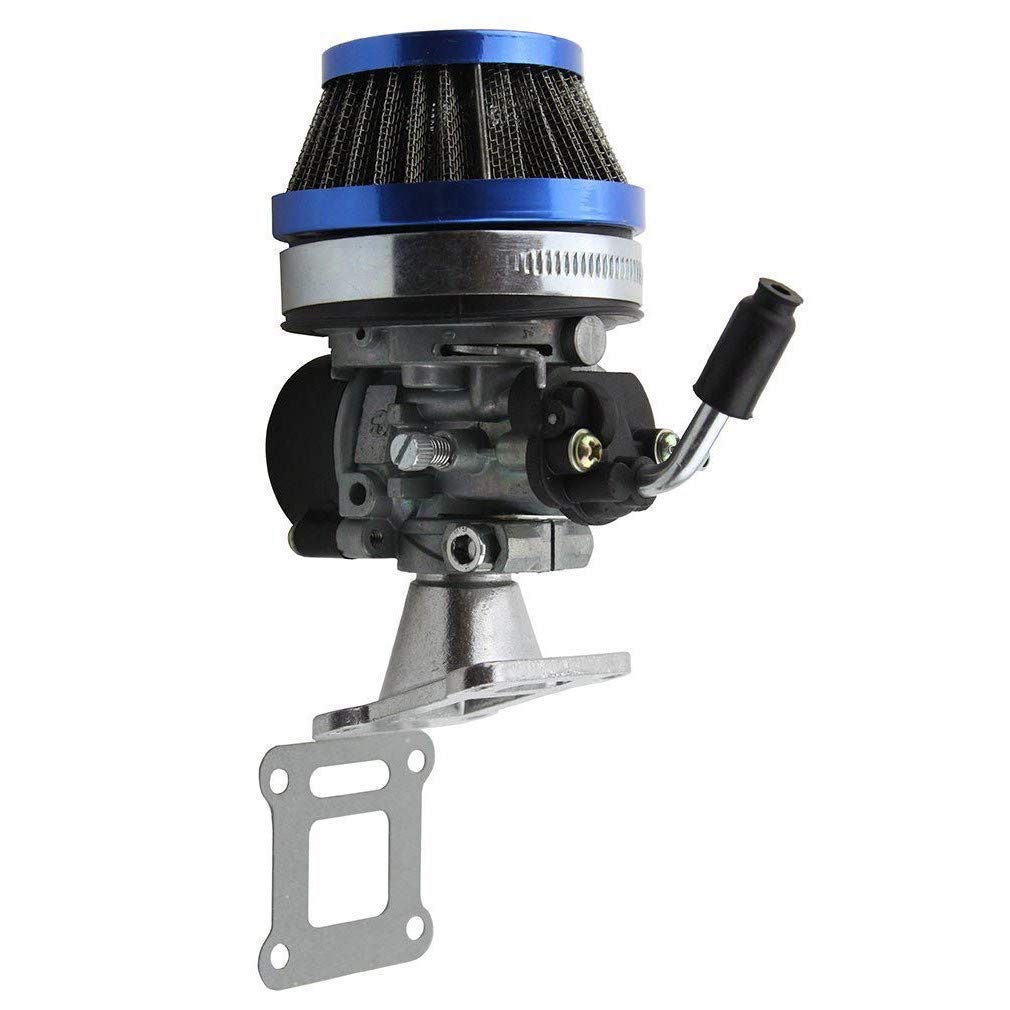 Queta Carburateur pour Mini Moto Moteur à 2 Temps 49cc 47cc 43cc, Carbu avec Filtre à Air Convient à Mini Pocket Bike, Go Kart, Quad, Dirt Bike ATV etc.