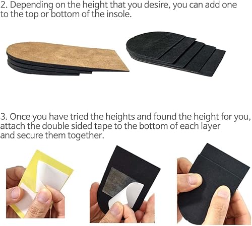 Miniatura 4 de Plantillas ajustables de altura de talón discrepancia y longitud de pierna  Paquete de 2