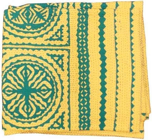 Indian Hand Made Cotton Cut Work Design Double Bed Cover Bedspread