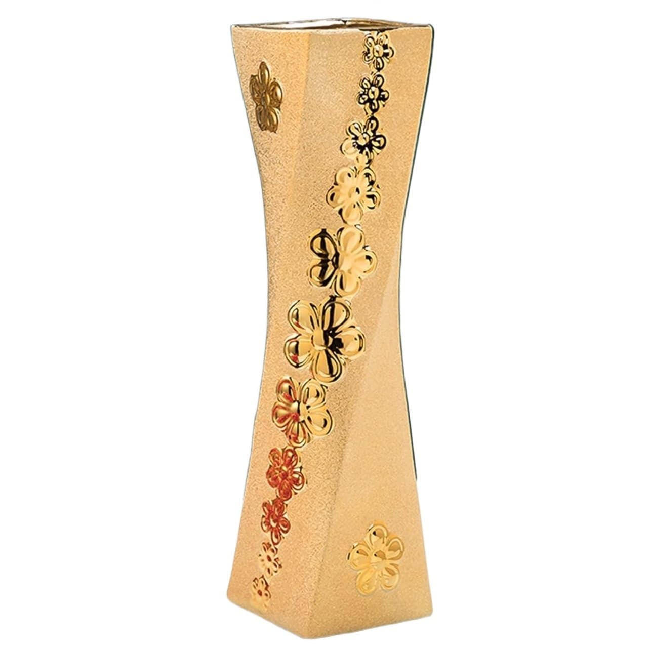 SnamicE Ceramic Vase,Decorative Large Vases,Floor vases,Vases Ceramic Vase, Decorative Gold Large Floor Vase, Tall Vases for Floor, for Decorative Branches and Dried Flowers,Gold-21x59cm