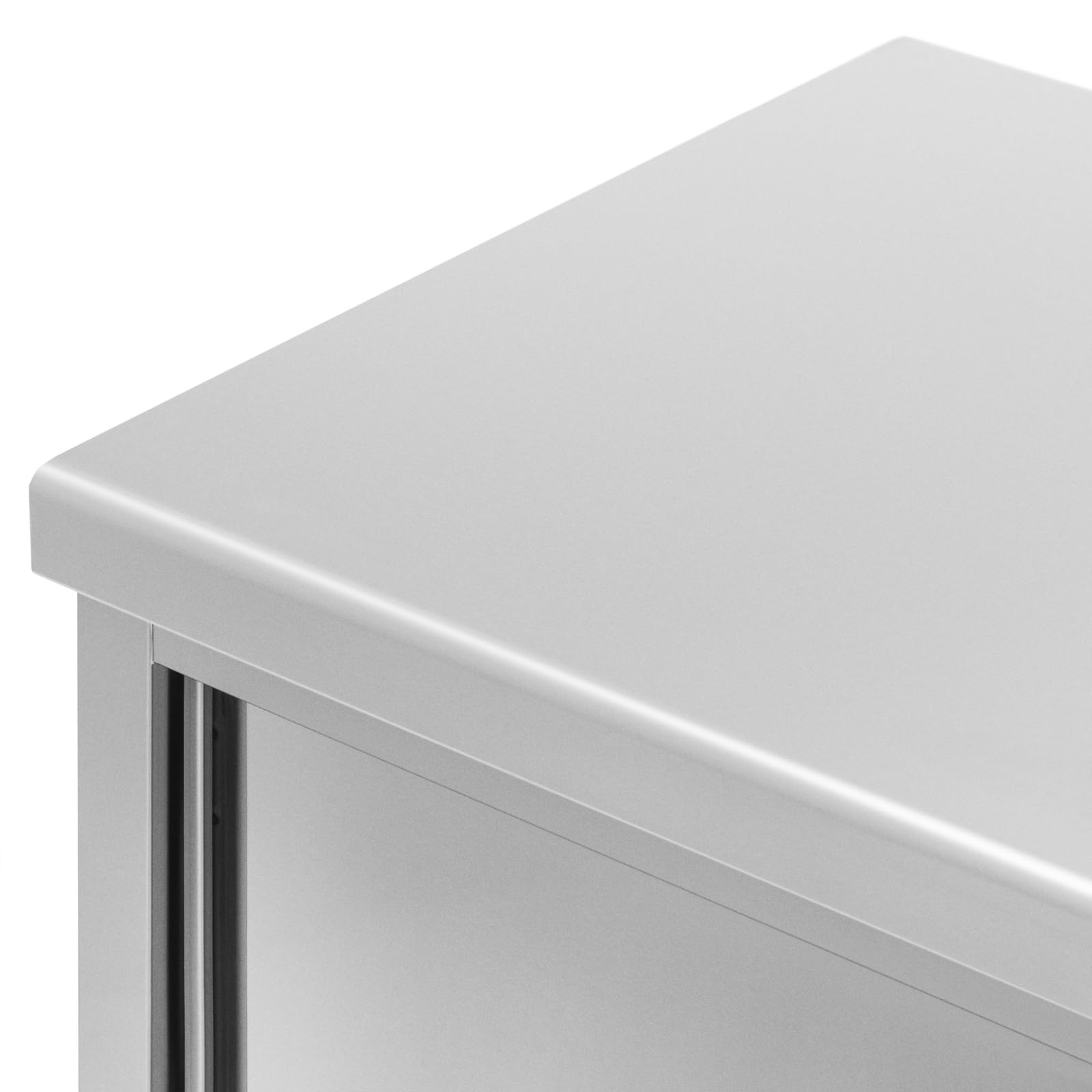 Royal Catering Mueble Neutro de Acero Inoxidable con Pasaplatos - ECO - 160 x 70 cm - 500 kg