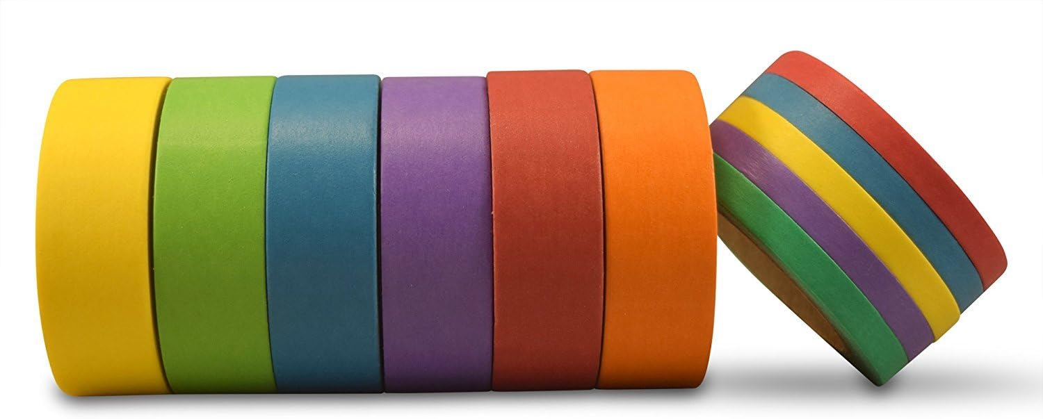 AIM HOBBIES Washi Tape Set of 6 Plus Free Bonus Set of 5 (Solid Colors 1)
