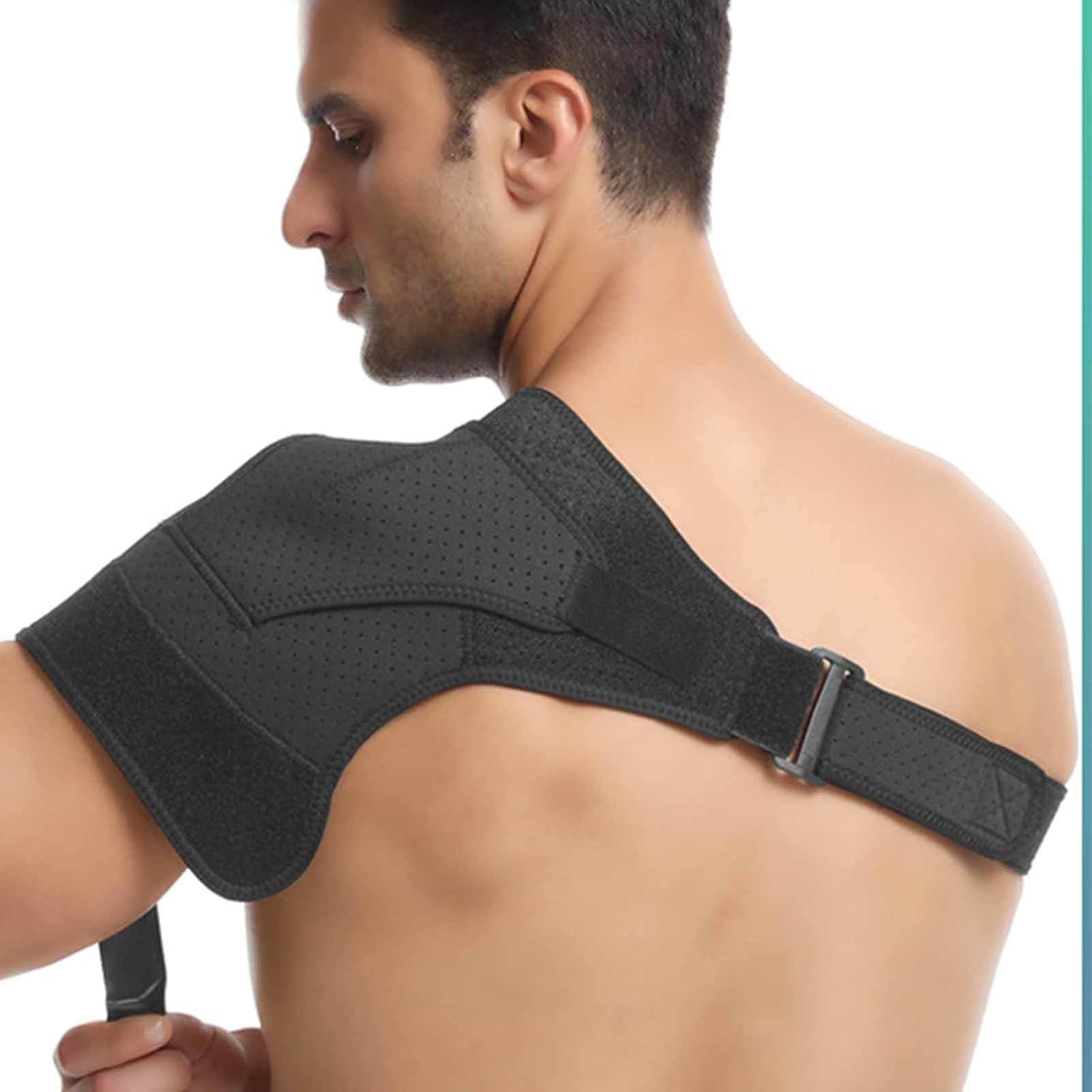 【2 PACK】 Sports Shoulder Brace for Men and Women | Fit Left and Right Arm | Compression Support Sleeve for Torn Rotator Cuff, Pain Relief,Black-OneSize