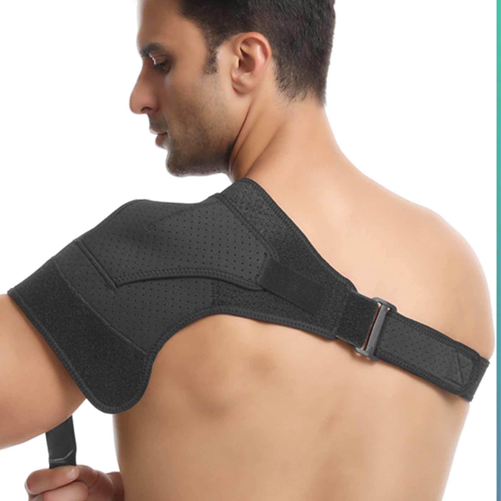 【CONFEZIONE da 2】 Tutore per Spalla Sportivo per Uomo e Donna | Adatta Al Braccio Sinistro e Destro | Manicotto di Supporto a Compressione per Cuffia Dei Rotatori Strappata,Black-OneSize