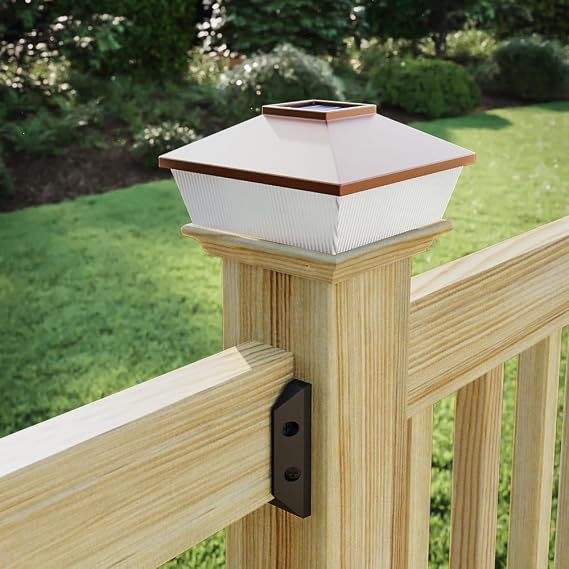 Deckorators High Point 4 in. Copper Solar Post Cap (2-Pack)