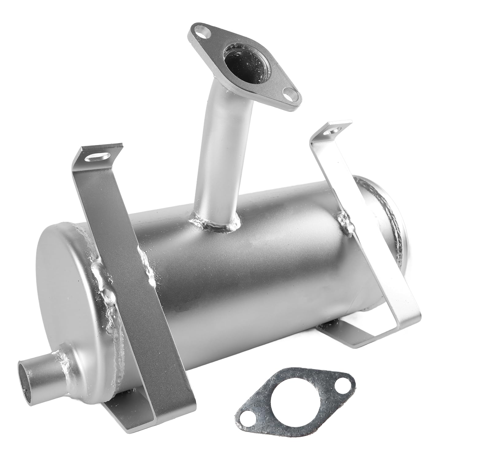 Photo 1 of SleYuYir Exhaust Muffler AM122848 AM131220 Compatible with John Deere Lawn Tractor LTR166 LT155 LTR155 LT150 LT133 Kohler 15HP Engine