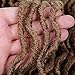 LEEONS 6Packs/Lot 12'' Wavy Faux Locs Crochet Synthetic Braiding Hair Pre-loop Crochet Braids Soft Curly Faux Locs Hair Extensions Braids Dreadlocks 20Roots/PCS(12inch,#27)
