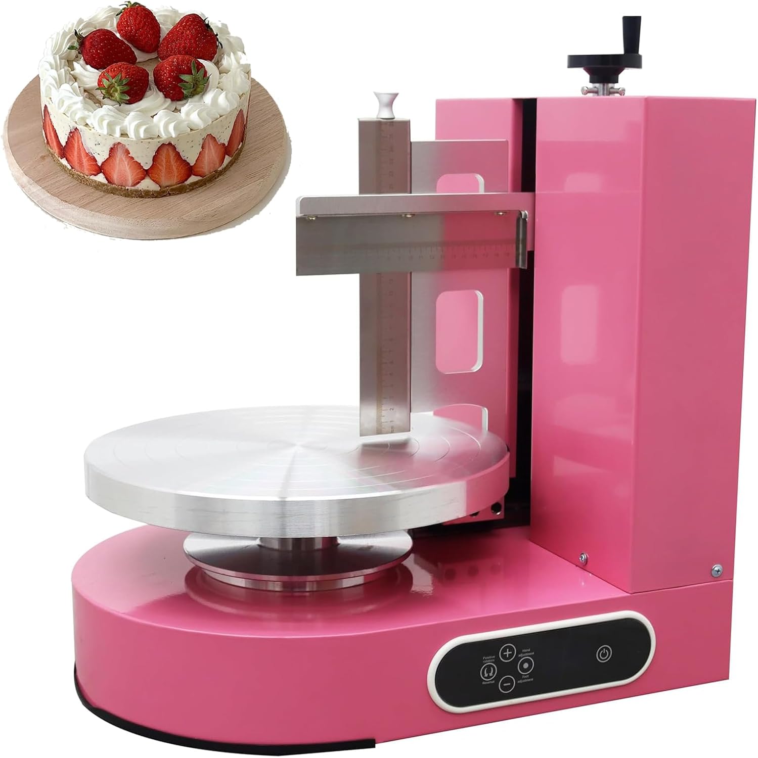 4-12 Inch Automatic Cake Icing Machine | Electric Cake Cream Spreading & Smoothing Coating Machine for Birthday Cakes, Professional Cakes Decorating Turntable Tool