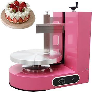 Professional Cake Icing Machine, 200W Automatic Cake Decorating Coating Machine with Adjustable Speed 25-320RPM, Cakes Cream Spreading Smearing Machines, for 4-12 inch Birthday Cakes