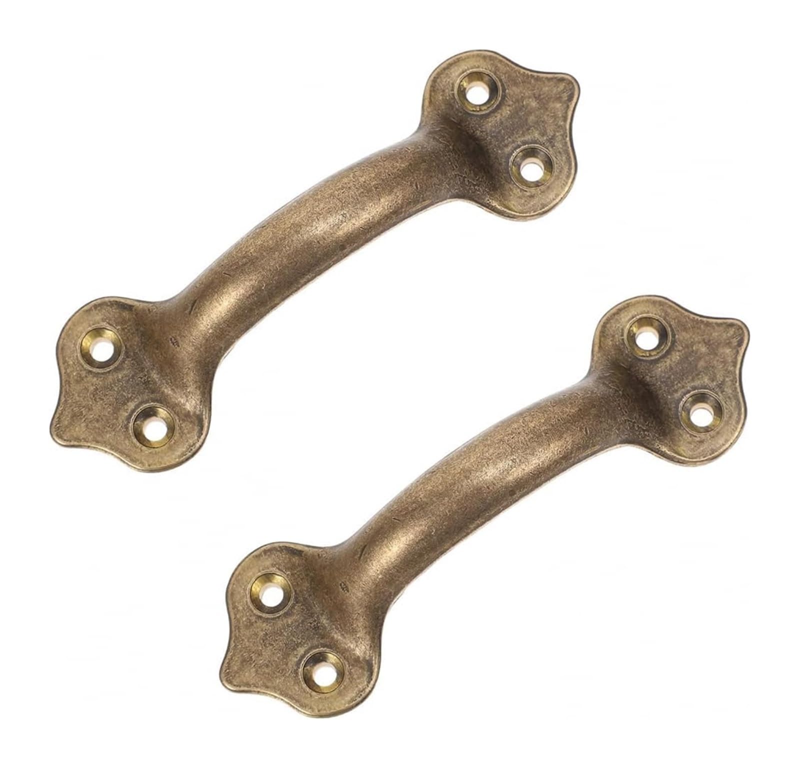 VOPLIVAT Vintage Brass Cabinet Drawer Pulls, Barn Door Handle Gate Pull Cabinet Knobs Drawer Pulls 2pcs 9cm