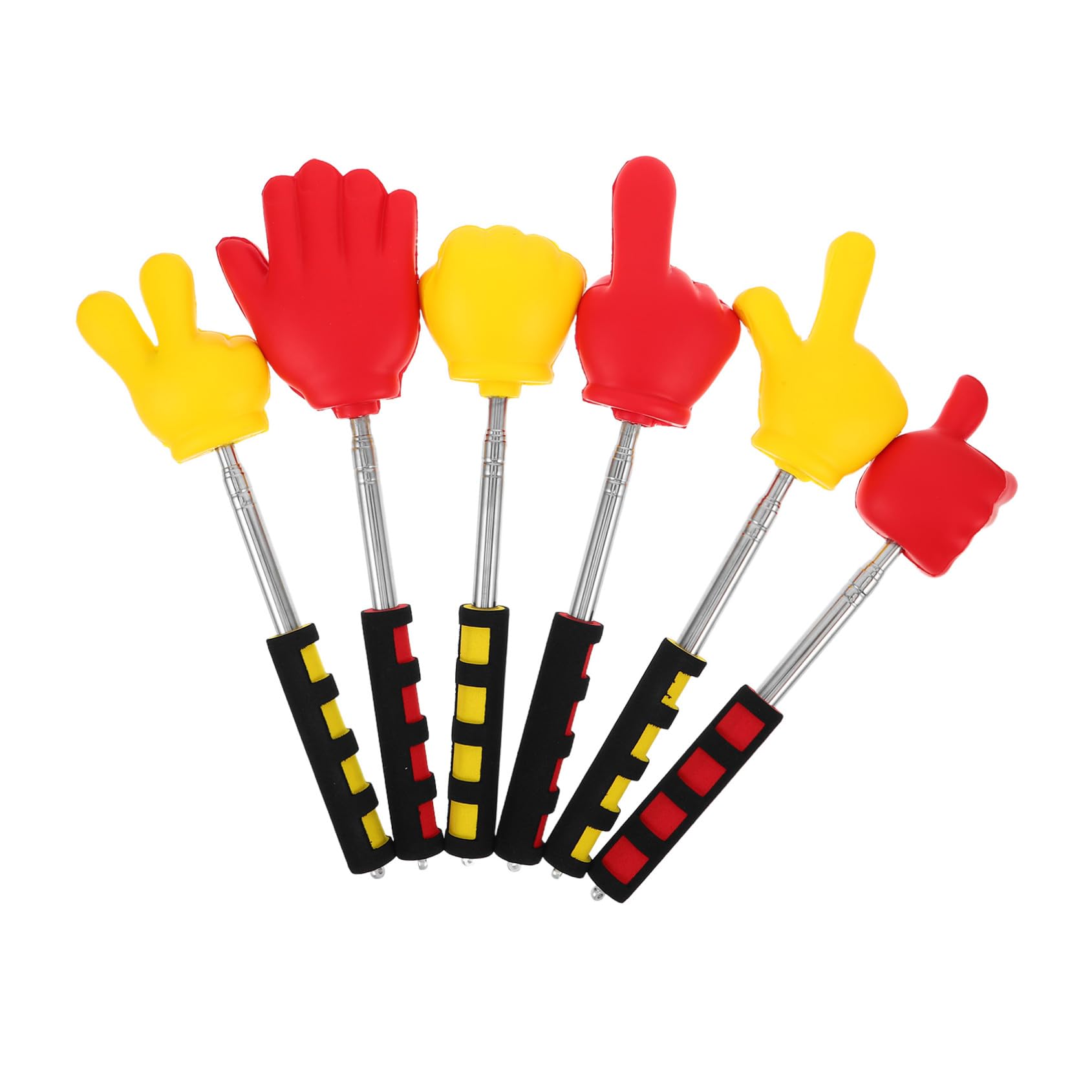 Gadpiparty 6 Punteros Extensibles Dedo, Puntero de Enseñanza Plegable Forma de Mano, para Aula Interactiva y Guía de Contenido Digital