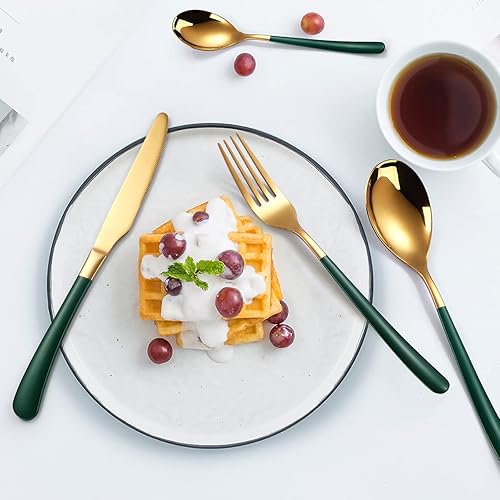 Miniatura 6 de AARAINBOW Juego de cubiertos de acero inoxidable de 7 piezas, portátil, reutilizable, juego de utensilios de viaje, incluye palillos, cuchillo,