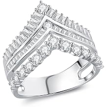 CZ Wedding Bands Eternity Rings,Sterling Silver, Size 5-12
