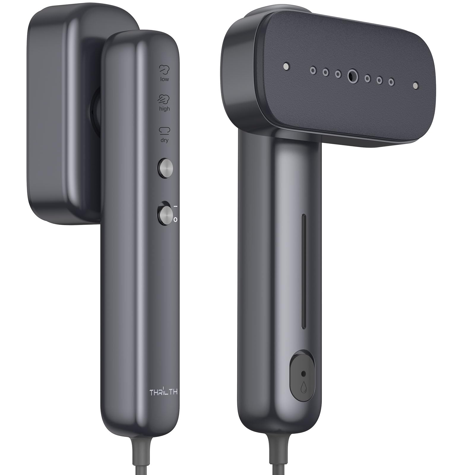 Défroisseur vapeur portable 2 en 1 avec écran HD et semelle céramique