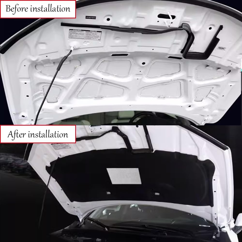 Cotone Isolante Acustico per Cofano Anteriore Auto,per Spirior(Sporty Premium Sedan) 2015-2017,Isolamento del Cofano del Cofano, Isolamento Acustico del vano Motore