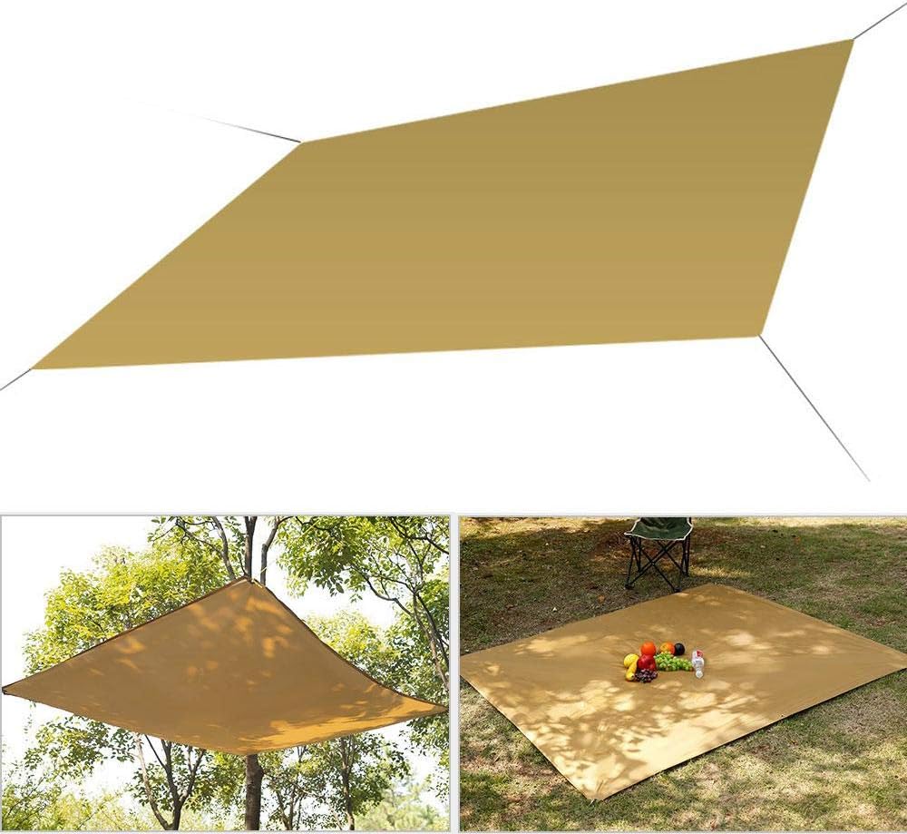 TEEPAO Sun Shade Sail Rectangle, Thicken Waterproof 6' X 4.8' Patio Shade Cloth Outdoor Canopy - UV Resistant Fabric Awning Shelter For Garden Pergola Yard Carport Wild Camping Mat
