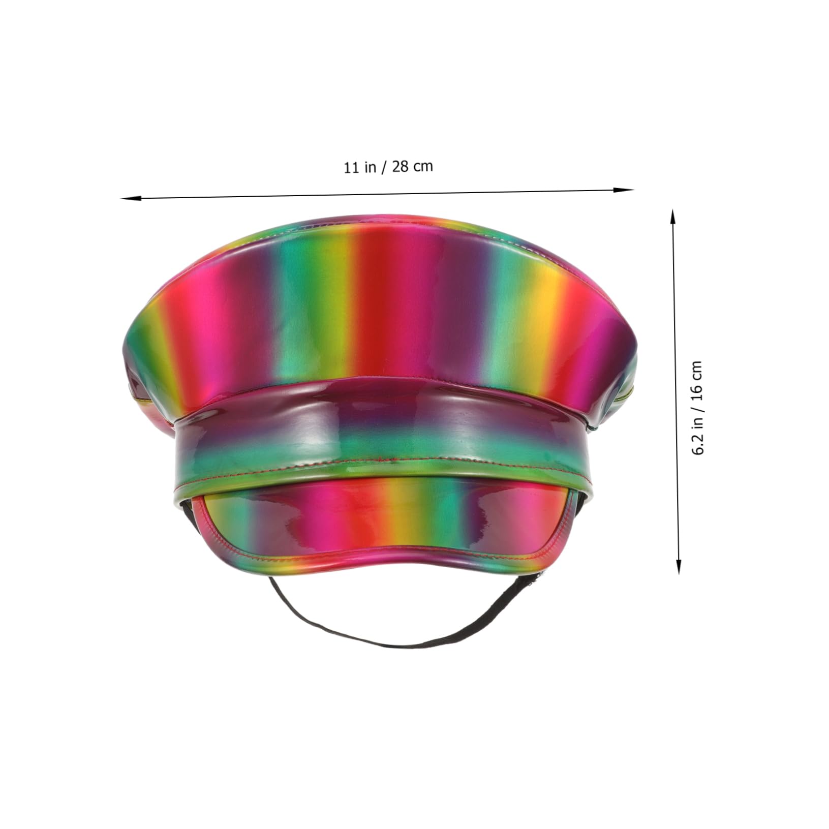 Sombrero de Capitán de Cuero Iridiscente, Talla Única, Estilo Marino | Ligero y Cómodo de Llevar, Diseño Creativo y Divertido, para Eventos Náuticos y Fiestas Temáticas